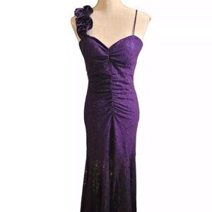 Mermaid Sparkle Dress By Reign On, Purple, Size 5/6, Vintage Style